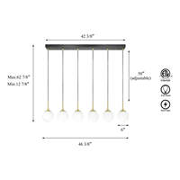 Lustre moderne en verre pour salle à manger, design personnalisé ETL, luminaire suspendu de luxe pour salon