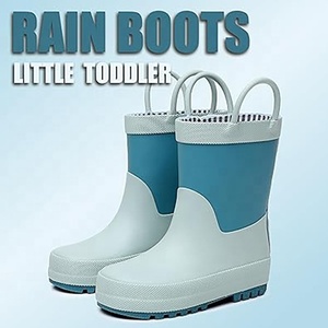 Bottes de <span class=keywords><strong>pluie</strong></span> pour tout-petits personnalisées OEM, fabricant d'usine, imperméables, en caoutchouc naturel, pour enfants, avec poignées et traction, faible MOQ - Product Image 2