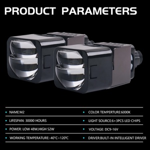 SANVI New Fashion 52W 6000K Auto Headlights 1.5 Inch M2+ Matrix Bi LED Projector Lens OEM ODM Universal for Car Motor - Product Image 5