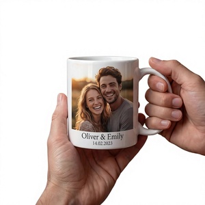 Mug à café en céramique blanche personnalisé, sublimation, cadeau promotionnel pour les entreprises, compatible lave-vaisselle et micro-ondes, cadeau - Product Image 1