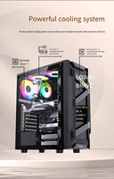 MQ ATX MATX Gaming PC Case Tempered Glass Mid Tower Desktop Computer Chassis for Esports Internet Cafe Build