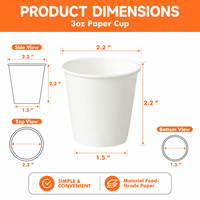 Gobelets jetables de 3 oz, mini gobelets à expresso en papier, gobelets en papier personnalisés pour café, thé, boissons, petits gobelets de dégustation, vente en gros d'usine