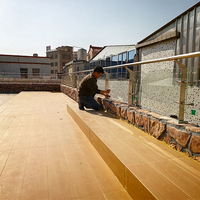 Rampe en acier inoxydable et verre PVC sur mesure pour balcon et escalier, panneau de clôture extérieur anti-rouille conforme à la norme ASTM