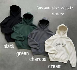 Chất Lượng Cao Người Đàn Ông Của Mùa Đông Crop Hoodies Áo Nỉ Pháp Terry Bông Quá Khổ Thời Trang Đường Phố Tùy Chỉnh Nặng Nặng Boxy Hoody - Product Image 2