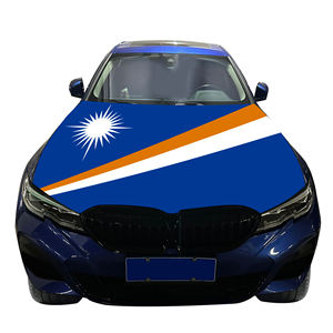 Cubierta de capó de coche de las Islas Marshall bandera cubierta de motor de coche bandera al por mayor tela elástica personalizada venta directa de fábrica - Product Image 5