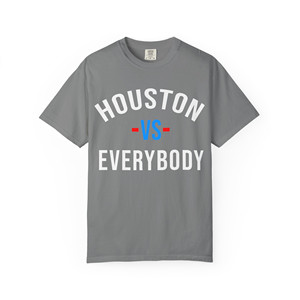 Maglietta Houston vs Everybody (testo rosso, bianco e blu H-Town) - Product Image 1