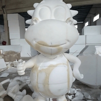Vente en Gros Belle Résine Animal Sculpture Dessin Animé Résine Snoopy Sculpture Fibre De Verre Chien Statue