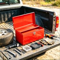 Armoire de rangement d'outils en acier robuste à ouverture rabattable avec compartiments séparateurs, rangement pour garage et atelier, capacité de charge de 150 kg
