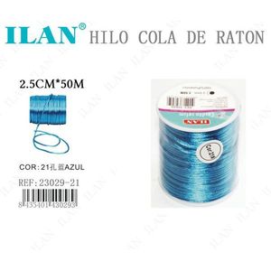 Ilan Hilo Cola De Raton 2.5Cm 50M Colore Blu 21 Rif. 23029 21 - Product Image 1