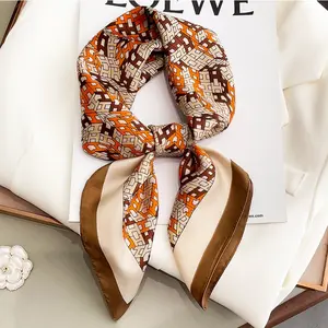 Bufanda cuadrada de seda estampada con letras H para mujer, Bandanas de diseño de lujo, chales de seda, gran oferta