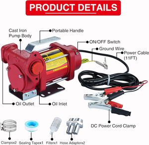 <span class=keywords><strong>12V</strong></span> DC Elektrische Explosieveilige Brandstofpomp 10 GPM Zelf-aanzuigende Benzinepomp Draagbare Oliepomp - Product Image 6