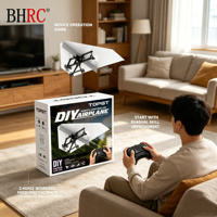 HM939 Jouet volant éducatif en gros à monter soi-même, avion en papier télécommandé 2.4G, hélicoptère RC pour enfants et adultes