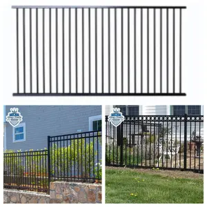 Zincato rivestito di zinco e corrosione in acciaio da giardino recinzione in metallo recinzione tubolare in ferro battuto all'aperto
