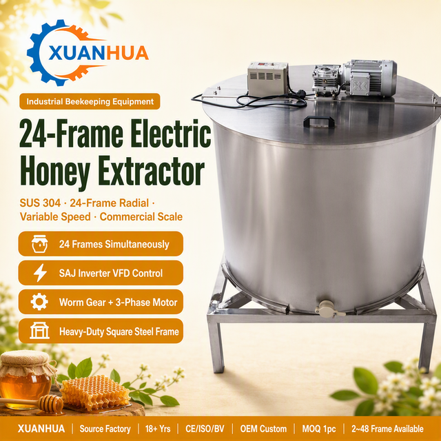 Bee Raising Tools Universal Stainless Steel Electric Manual & Electric Sugar and Honey Syrup Shaker Extractor Machine