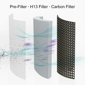 Kit de filtre à charbon actif H13 + Type 114, filtre de remplacement pour purificateur d'air VAX AP02 AP05 - Product Image 4