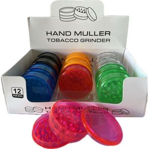 เครื่องบดบุหรี่แบบมือหมุน 12 ชิ้น คละสี พลาสติก สำหรับอุปกรณ์เสริม - Product Image 1