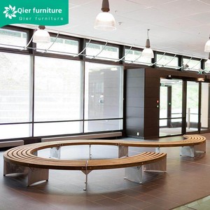 ม้านั่งไม้เนื้อแข็งกลางแจ้งสำหรับพื้นที่ชมวิว เก้าอี้พักผ่อนรูปตัว S อเนกประสงค์ ดีไซน์เรียบง่ายทันสมัย - Product Image 2