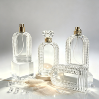 Botol Parfum Kaca Modern Anti Bocor Bentuk Silinder 30/50/100ml Transparan untuk Semprotan, Stok Grosir