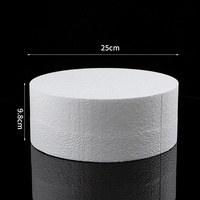 Maquette de gâteau ronde en mousse portable pour la pratique en boulangerie, l'exposition en boutique et la décoration de fêtes