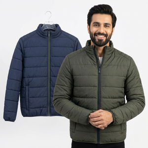 Men's Casual <b>Winter</b> <b>Quilted</b> Jacket Active Bottoms Set XL Plus Size Lightweighted Polyester Padding Logo Puffer Warm Plus Size - Product Image 1