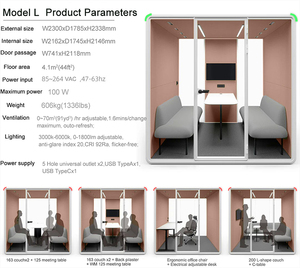 Cabina Insonorizzata Digitale per la Privacy, Alta Riduzione del Rumore, Postazione di <span class=keywords><strong>Lavoro</strong></span>/Studio Silenziosa, Moduli Personalizzabili - Product Image 3