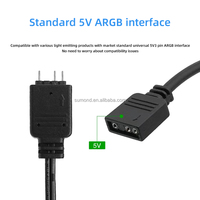 Cable de Extensión de Alimentación de 5V3Pin a Interfaz SATA, Adecuado para Ventilador de Refrigeración de Computadora, Adaptador de Extensión RGB