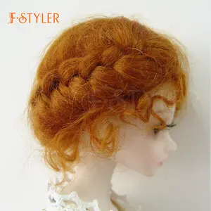 FSTYLER bambola capelli Mohair treccia bambola parrucche fabbrica accessori per bambole di personalizzazione parrucche vendita all'ingrosso all'ingrosso per BJD 1/4 1/3 1/6