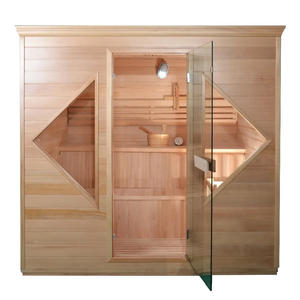 Prefabrik Sauna evleri ahşap kişisel buhar Sauna odası kapalı taşınabilir Sauna odası - Product Image 1