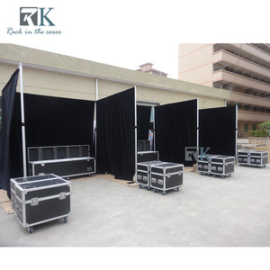 RK Black Curtain Modern Pipe Drape Mobile Flight Cases Booths Stand Sale - Product Image 2