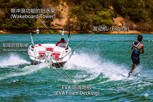 เรือ FLIT 16 ฟุต เครื่องยนต์ติดท้ายเรือ สำหรับเวคบอร์ด ลำตัวแบบ Deep V ขับเคลื่อนด้วยมอเตอร์ความเร็วสูง ขนาด 480 ซม. เหมาะสำหรับทะเลสาบและแม่น้ำ - Product Image 6