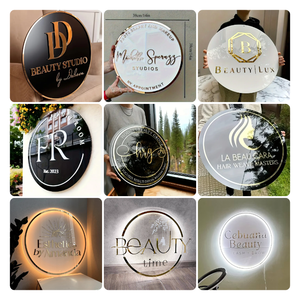 Letrero acrílico retroiluminado LED para decoración de pared de negocios personalizado negro blanco colorido cualquier forma Logo Sign - Product Image 5