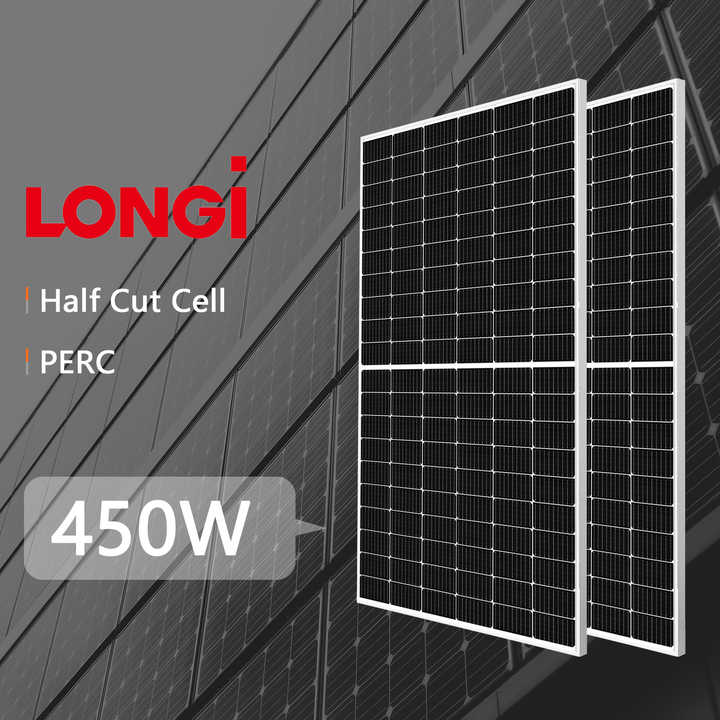 LONGi Half Cell PV Solar Power Panel 445w 450w 455w 500w 144Cells Mono ...