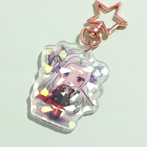 Porte-clés personnalisé Vigreat avec figurine d'anime, vente en gros, double couche, époxy brillant, acrylique, pour les articles de la Comic Con - Product Image 4