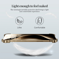 Véritable anneau en alliage d'aluminium nu quatre coins protecteur pour iPhone 17 Pro Max 17Air Simple mince bordure en métal étuis de téléphone portable