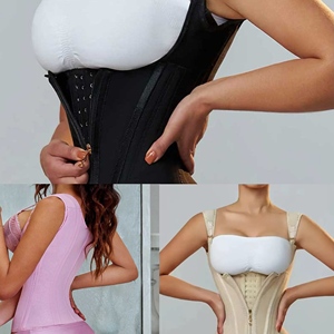 Fajas Colombianas corsetto modellante corsetto Mujer ganci anteriori compressione cerniera Body Shapewear donna <span class=keywords><strong>XXL</strong></span> - Product Image 1