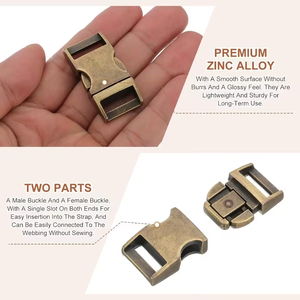 Boucle de collier en métal, boucle de ceinture personnalisée, boucle de <span class=keywords><strong>sac</strong></span> à dégagement latéral en métal, produit gravable tactique - Product Image 4