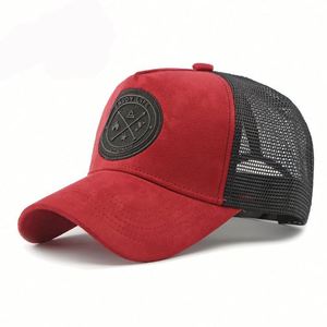 Casquette de baseball en maille style trucker avec logo en silicone et daim, protection solaire extérieure, image sportive, unisexe - Product Image 3