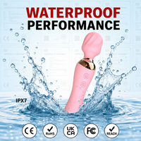 Masseur vibrant en silicone et chrome, 10 modes de vibration, stimulateur clitoridien et point G, jouets pour adultes pour femmes, CE RoHS