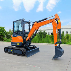 حفارات بمحرك كوبوتا 3 طن، حفارة زاحفة صغيرة مدمجة بمحرك معتمد من وكالة حماية البيئة، آلة حفر صغيرة للاستخدام المنزلي مع شحن مجاني - Product Image 1