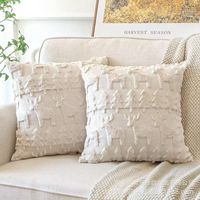 Housse de coussin décorative en peluche douce et moelleuse pour sapin de Noël, style bohème pour canapé, chambre à coucher, décoration de la maison, cadeaux du Nouvel An