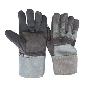 Novel Grey Split Leather Palm Supported Short Welding <b>Gloves</b> For TIG And Gas Welding - Product Image 2