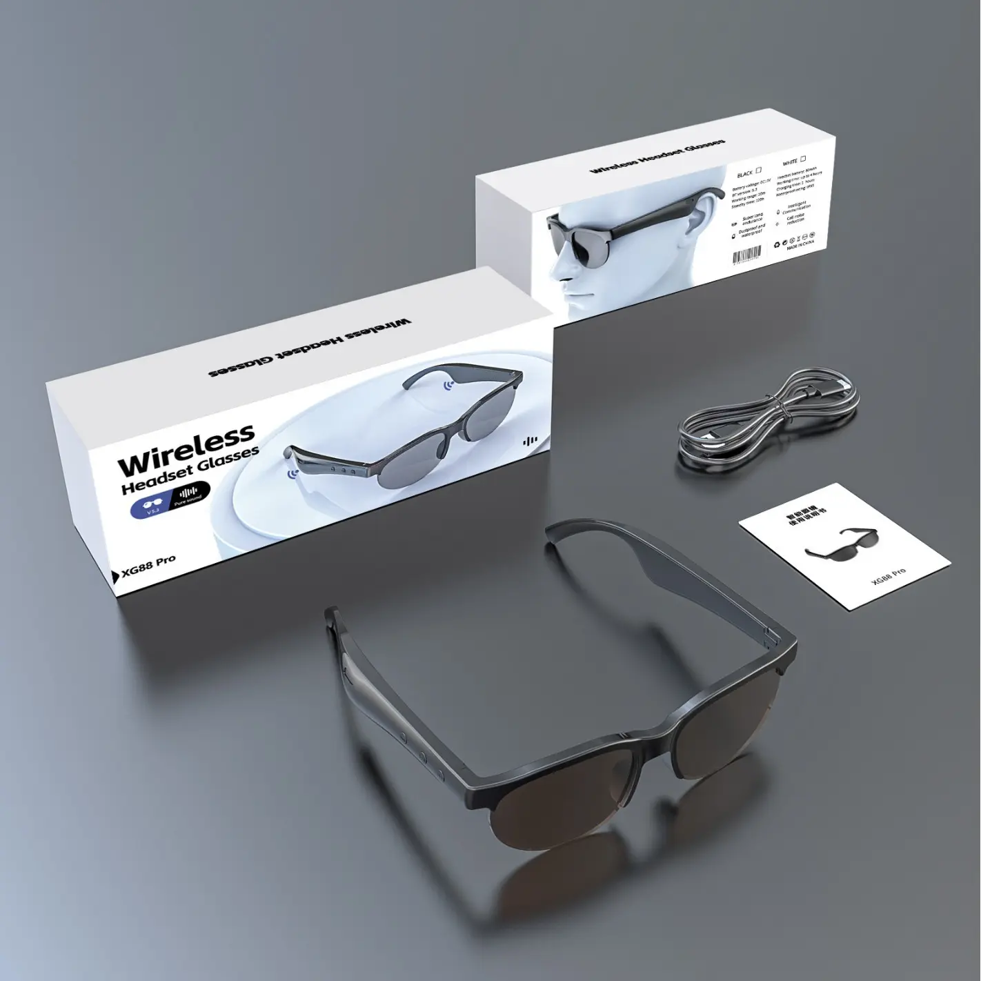 Óculos de sol com fone de ouvido MP3 inteligente óculos sem fio óculos de condução óssea óculos bluetooth