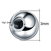 10 pièces/lot G23 titane CZ cristal boules de remplacement lèvre sourcil langue oreille Tragus ventre corps Piercing bijoux 14G/16G