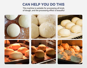 Cheap Motorized Automatic Dough Divider Rounder <b>Cutter</b> Machine Food Grade Stainless Steel Bakery <b>Bread</b> Pita Pizza High Capacity - Product Image 5