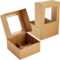 Boîte d'emballage alimentaire de haute qualité pour cupcakes, boîte à gâteaux de 8 pouces pour 4 pièces, bonbons, confiseries, cadeaux, emballage de macarons, boîte en papier