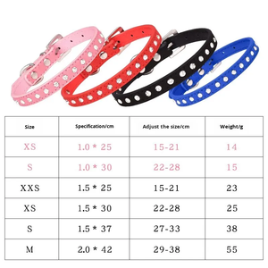 Premium Strassbesetztes Haustierhalsband Hochwertiger Kuhvelours-Stoff Langlebige Legierungsschnalle Umweltfreundlich für Kleine Hunde - Product Image 3