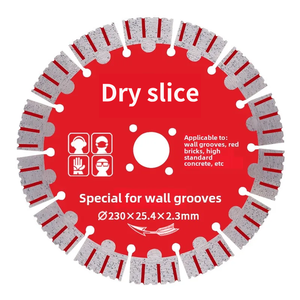 Hoja de <span class=keywords><strong>sierra</strong></span> de diamante seco soldada con láser para corte de hormigón de piedra, ranura de pared, ranurado de hormigón para pared de tamaño King - Product Image 1