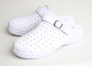 Scarpe da Lavoro in Vera Pelle Bianca con Punta in Acciaio <span class=keywords><strong>per</strong></span> Medici, Ciabatte Estive Antiscivolo Leggere <span class=keywords><strong>per</strong></span> <span class=keywords><strong>Infermieri</strong></span> e Cucina - Product Image 2