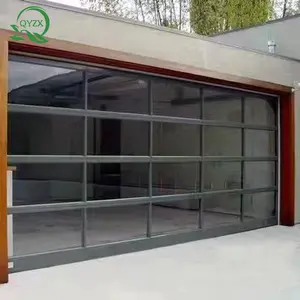 Puerta de garaje de vidrio de aluminio automática de aleación de aluminio al mejor precio