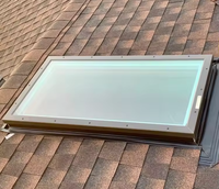 Fenêtre de toit en aluminium, fenêtre de toit et auvent extérieurs imperméables et élégants, ventilation, isolation thermique